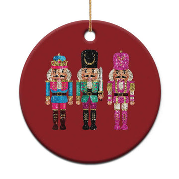 Xmas Nutcracker Christmas Ornament Sequin Sparklle Festive Xmas Vintage TS02