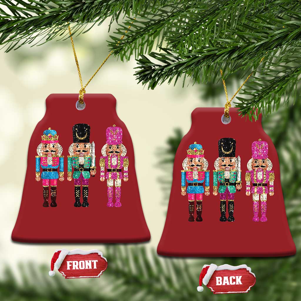Xmas Nutcracker Christmas Ornament Sequin Sparklle Festive Xmas Vintage TS02
