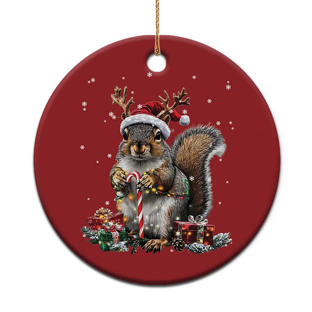 Xmas Squirrel Christmas Ornament Xmas Tree Lights Reindeer Santa Hat Pajamas TS02
