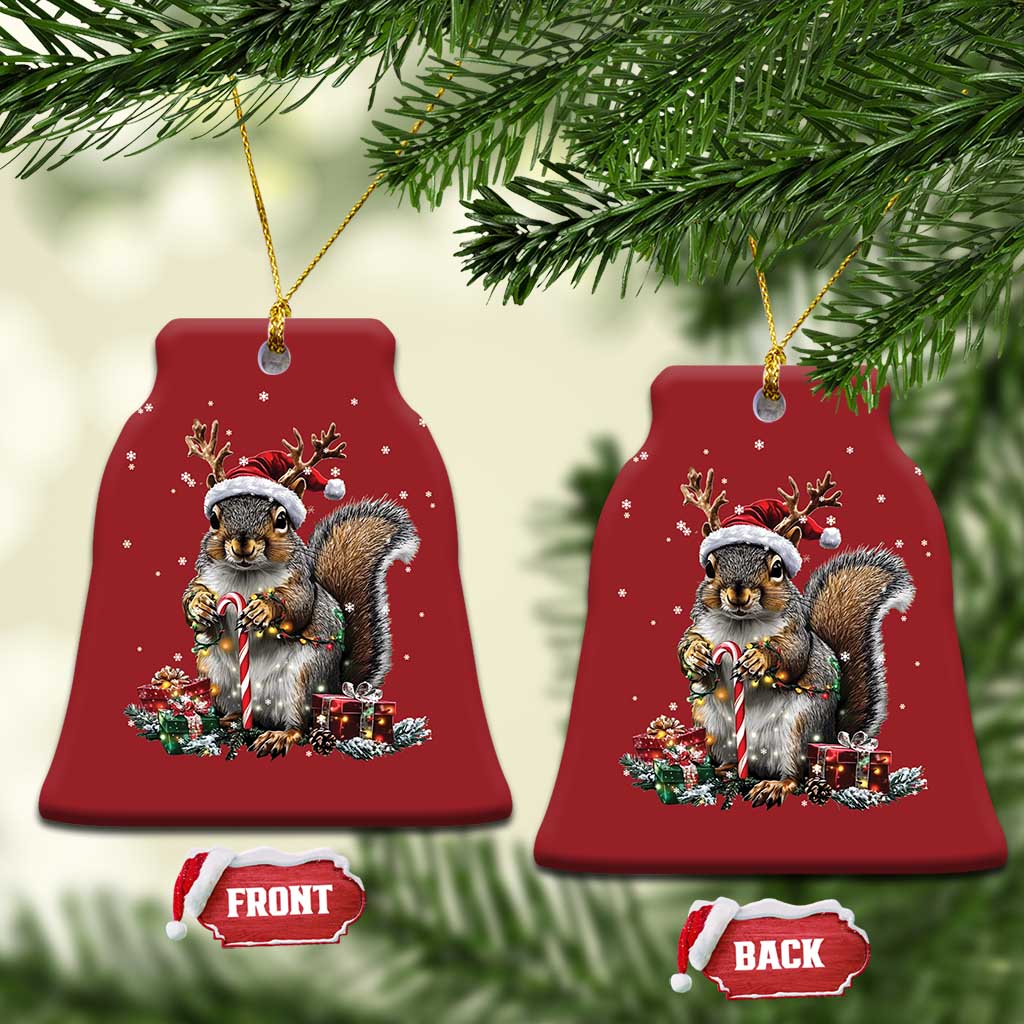 Xmas Squirrel Christmas Ornament Xmas Tree Lights Reindeer Santa Hat Pajamas TS02