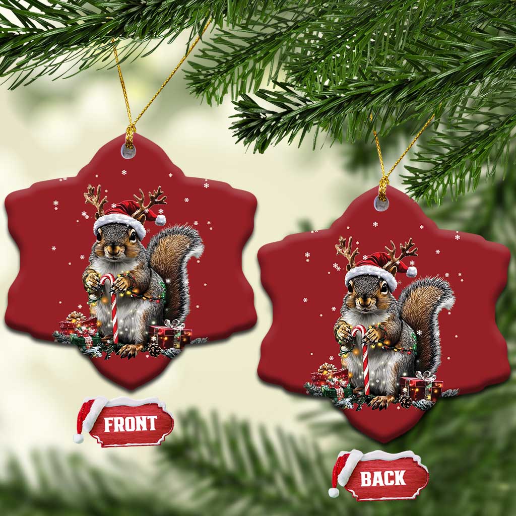 Xmas Squirrel Christmas Ornament Xmas Tree Lights Reindeer Santa Hat Pajamas TS02