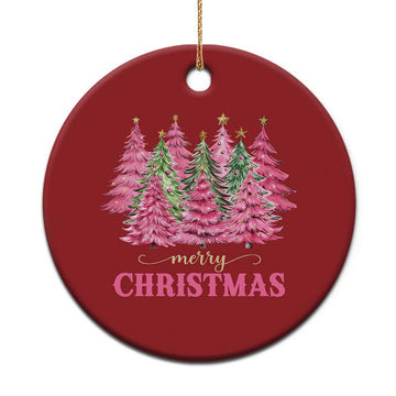 Pink Xmas Tree Farm Christmas Ornament Merry Xmas Ornaments Family Holiday Pajamas TS02