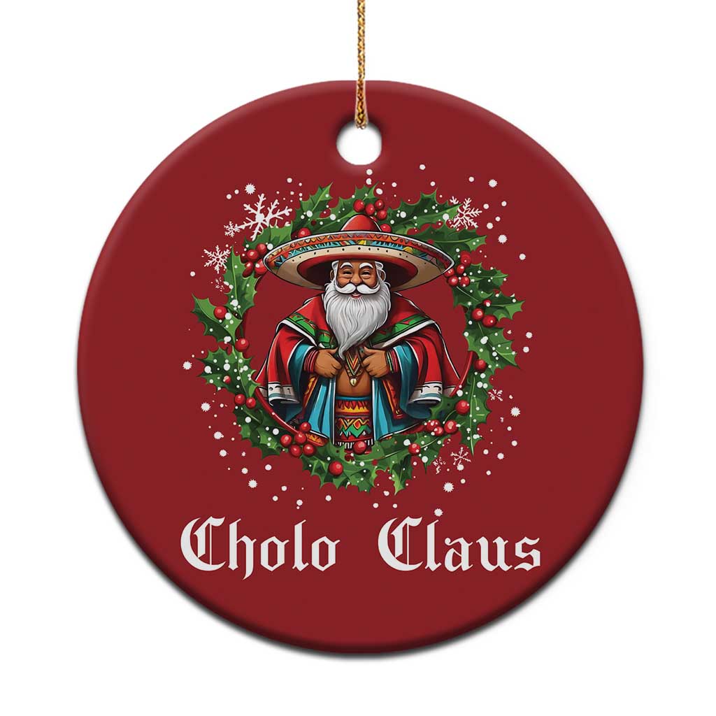 Funny Mexican Santa Christmas Ornament Cholo Claus Christmas in Mexico TS02