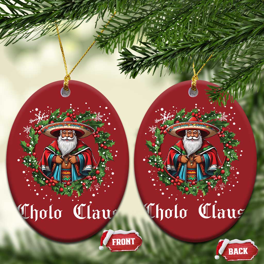 Funny Mexican Santa Christmas Ornament Cholo Claus Christmas in Mexico TS02