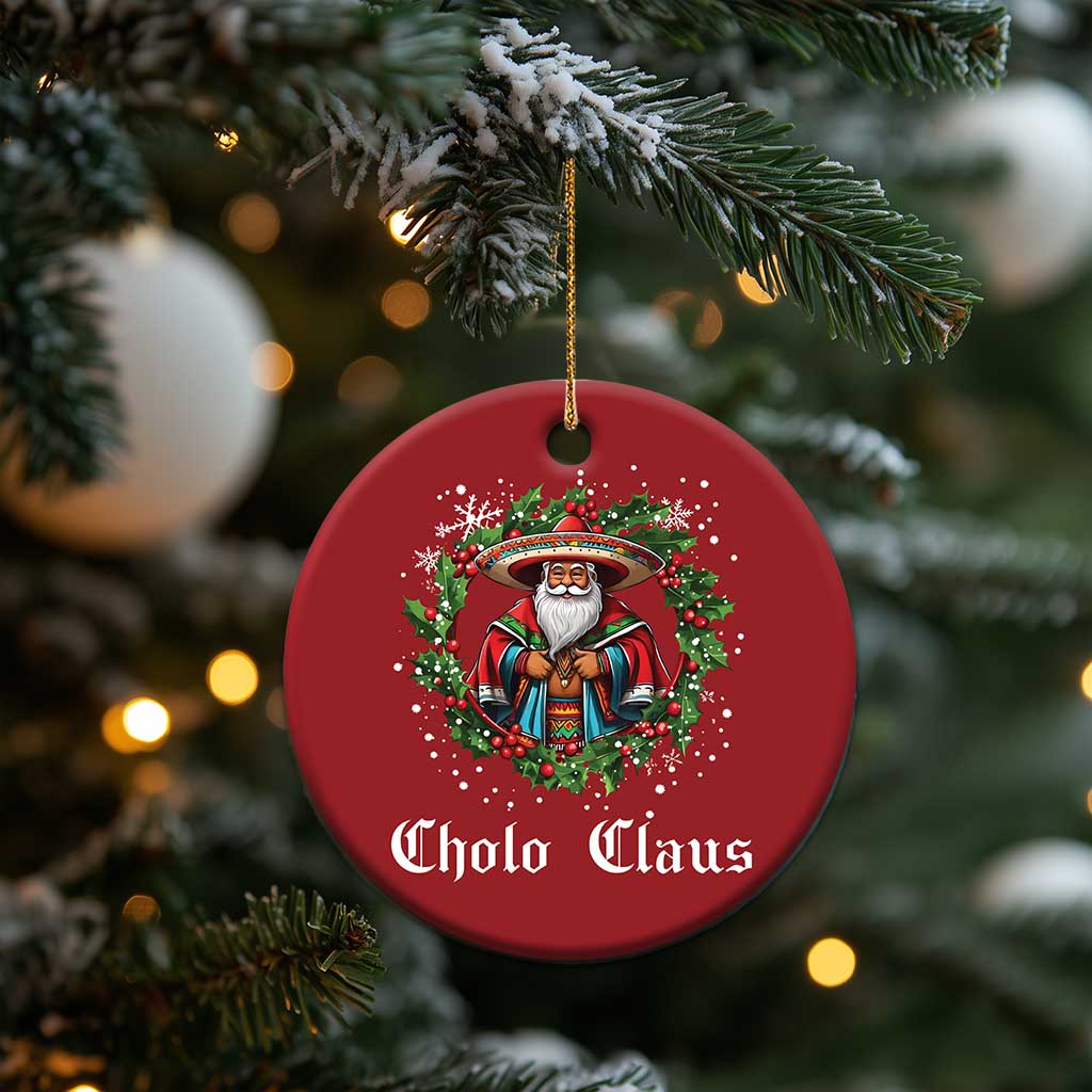 Funny Mexican Santa Christmas Ornament Cholo Claus Christmas in Mexico TS02