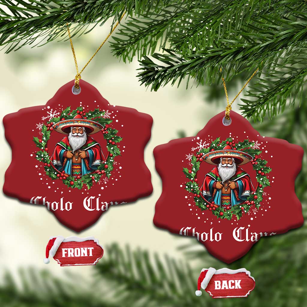 Funny Mexican Santa Christmas Ornament Cholo Claus Christmas in Mexico TS02