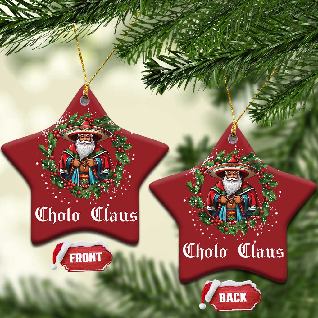 Funny Mexican Santa Christmas Ornament Cholo Claus Christmas in Mexico TS02