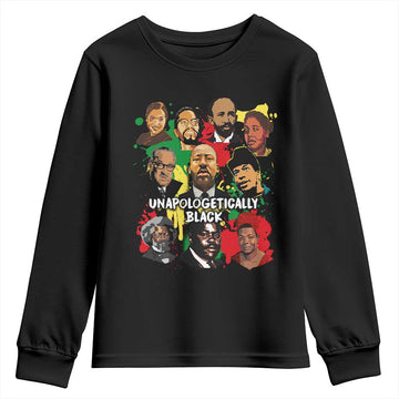 Civil Rights Leaders Youth Sweatshirt Unapologetically Dope Black Inspiration TS02