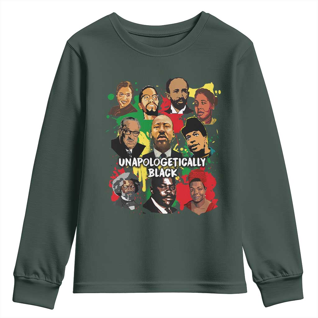 Civil Rights Leaders Youth Sweatshirt Unapologetically Dope Black Inspiration TS02