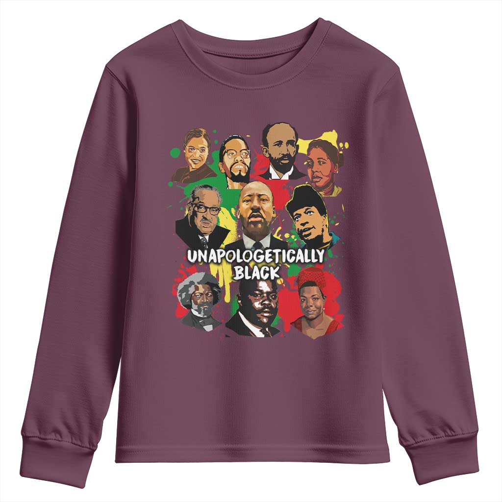 Civil Rights Leaders Youth Sweatshirt Unapologetically Dope Black Inspiration TS02