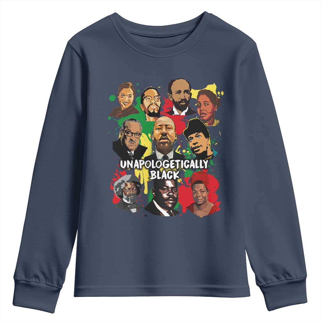 Civil Rights Leaders Youth Sweatshirt Unapologetically Dope Black Inspiration TS02