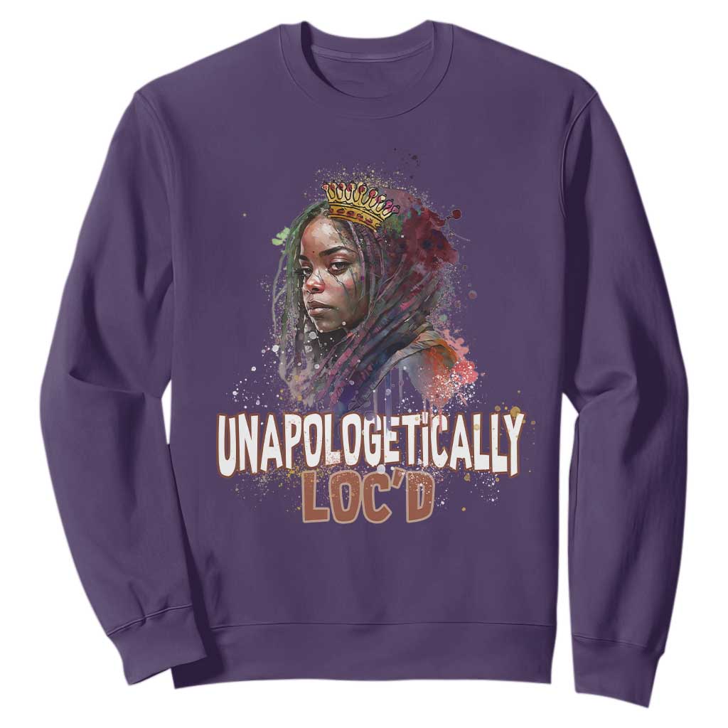 Black Locs Girl Sweatshirt Unapologetically Locd Hair Melanin Queen TS02