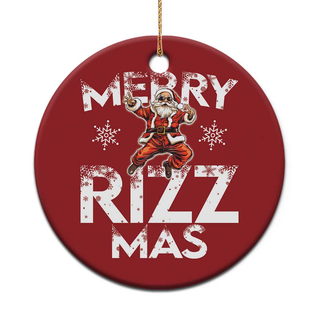 Funny Santa Rizz Xmas Christmas Ornament Merry Rizz Mas Cool TS02