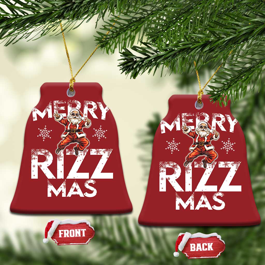Funny Santa Rizz Xmas Christmas Ornament Merry Rizz Mas Cool TS02