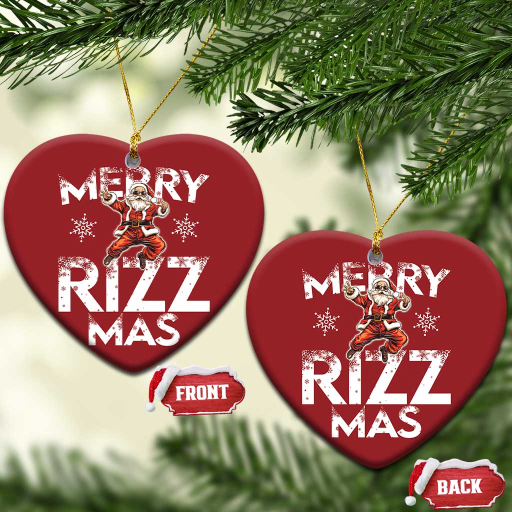 Funny Santa Rizz Xmas Christmas Ornament Merry Rizz Mas Cool TS02