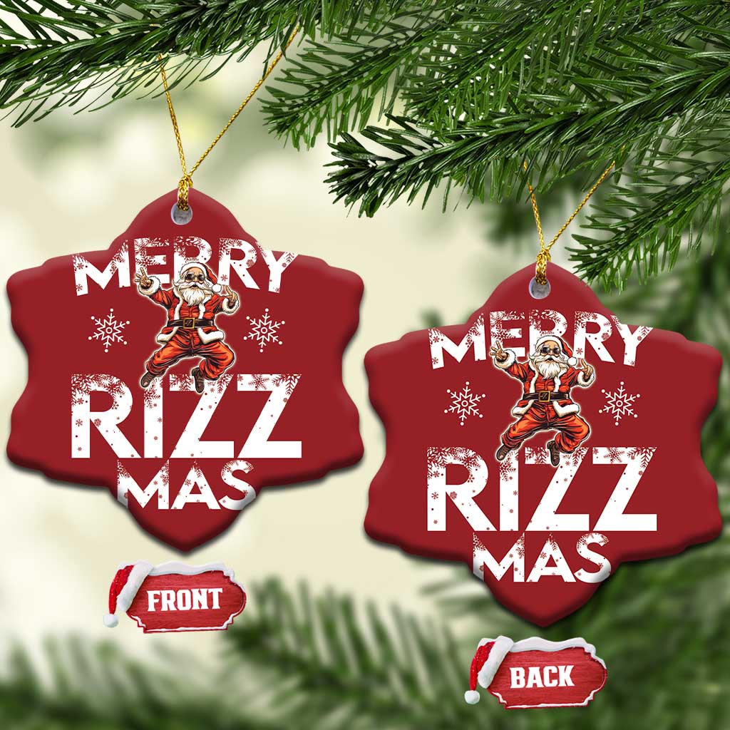 Funny Santa Rizz Xmas Christmas Ornament Merry Rizz Mas Cool TS02