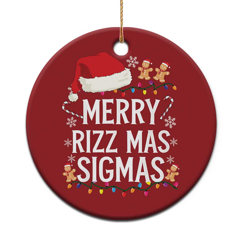 Funny Santa Rizz Xmas Christmas Ornament Merry Rizzmas Sigmas TS02
