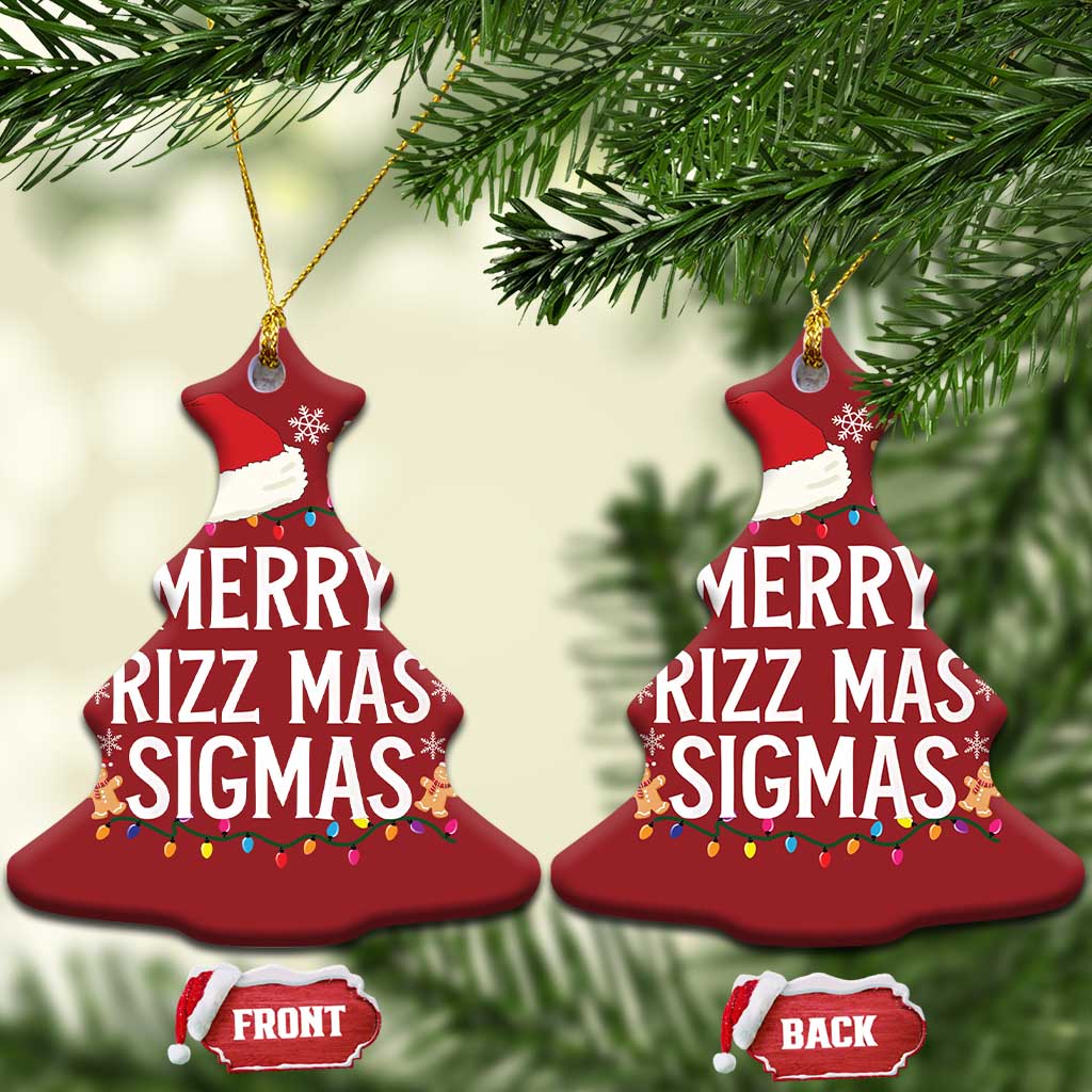 Funny Santa Rizz Xmas Christmas Ornament Merry Rizzmas Sigmas TS02