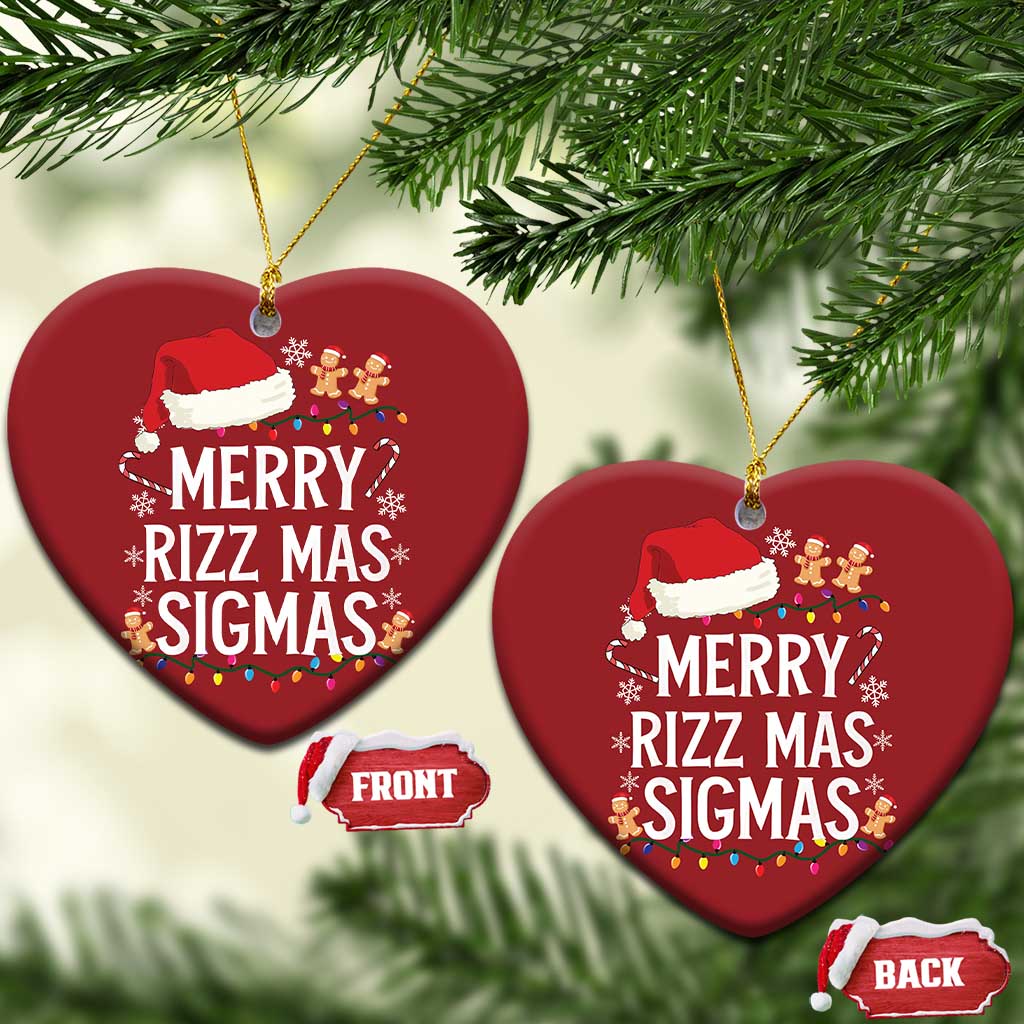 Funny Santa Rizz Xmas Christmas Ornament Merry Rizzmas Sigmas TS02