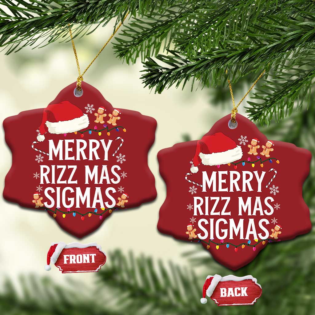 Funny Santa Rizz Xmas Christmas Ornament Merry Rizzmas Sigmas TS02