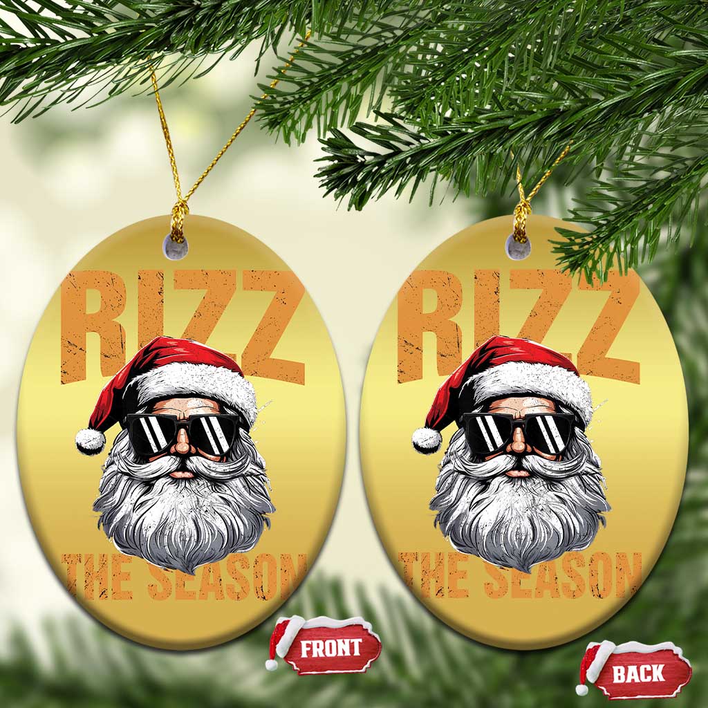 Funny Santa Rizz Xmas Christmas Ornament Rizz The Season TS02