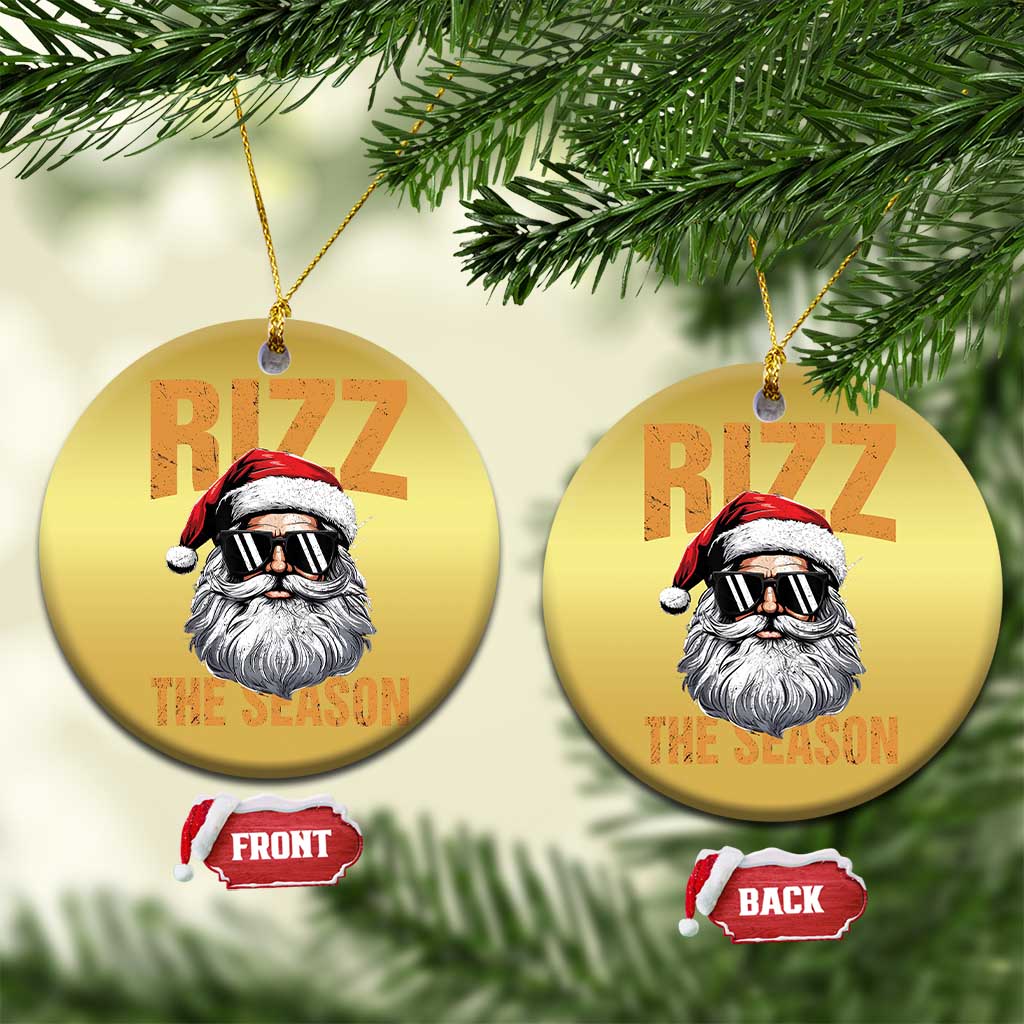 Funny Santa Rizz Xmas Christmas Ornament Rizz The Season TS02