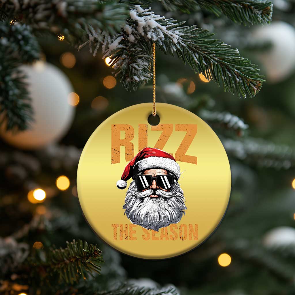 Funny Santa Rizz Xmas Christmas Ornament Rizz The Season TS02