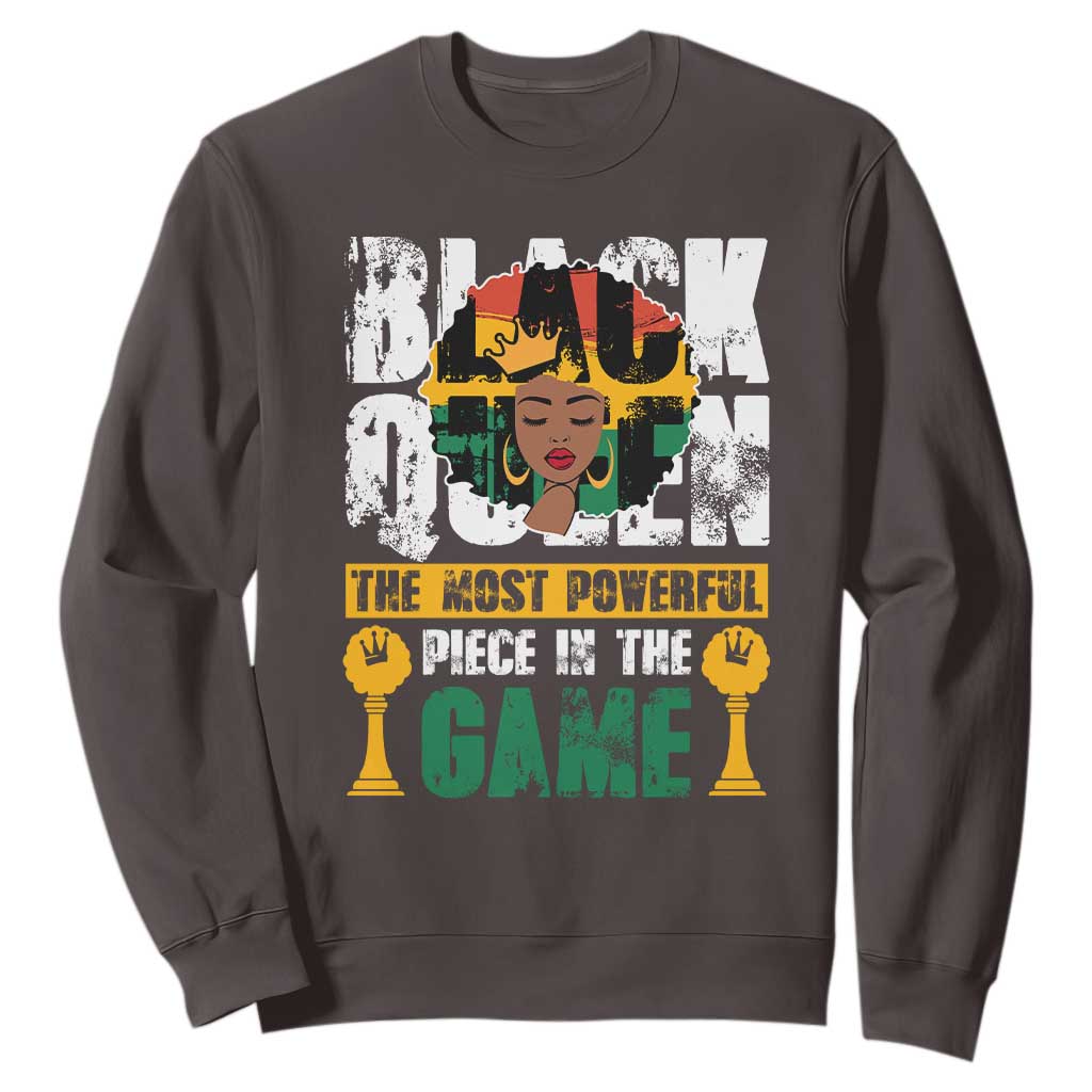 Black Queen Sweatshirt The Most Powerful Piece In The Game Afro Melanin TS02