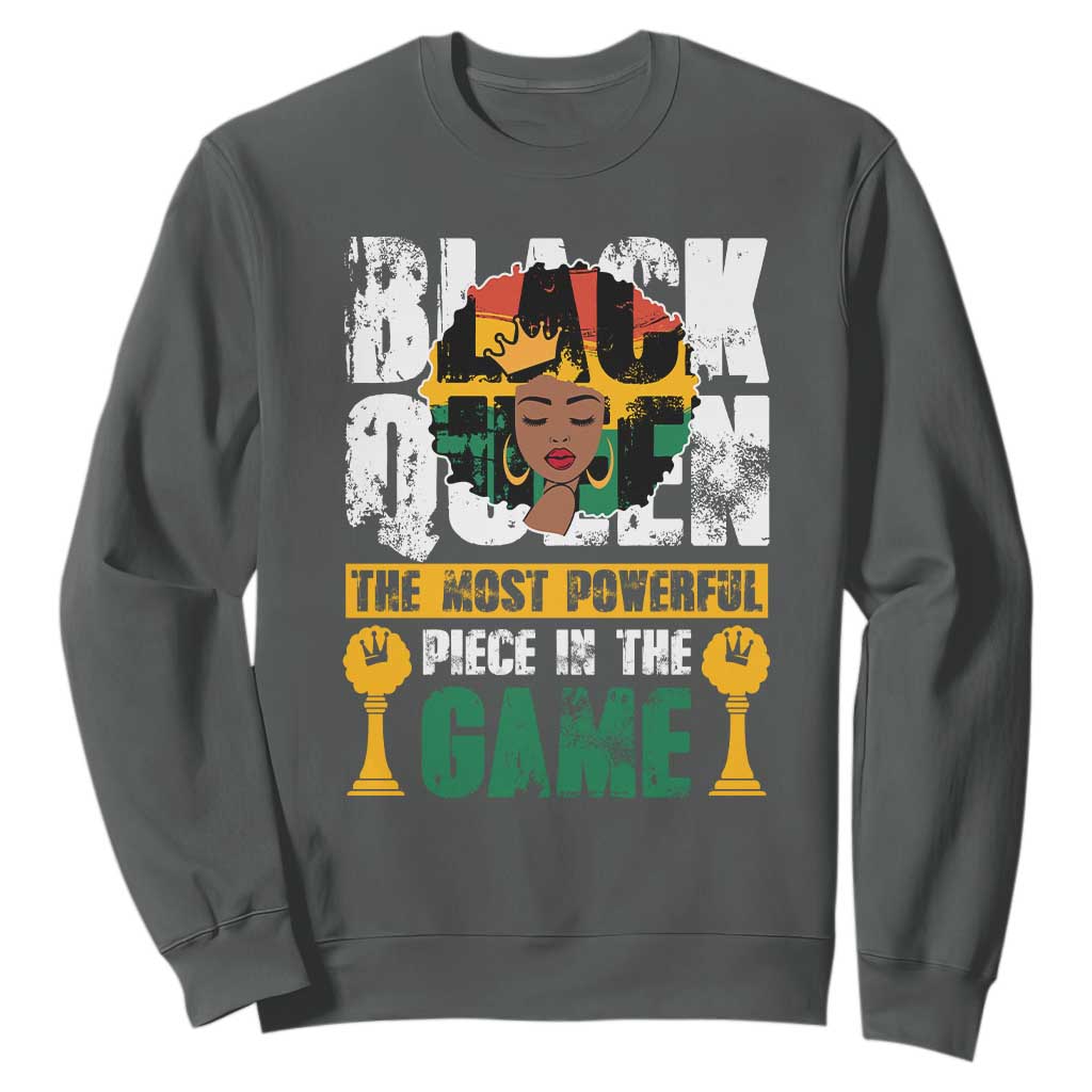 Black Queen Sweatshirt The Most Powerful Piece In The Game Afro Melanin TS02
