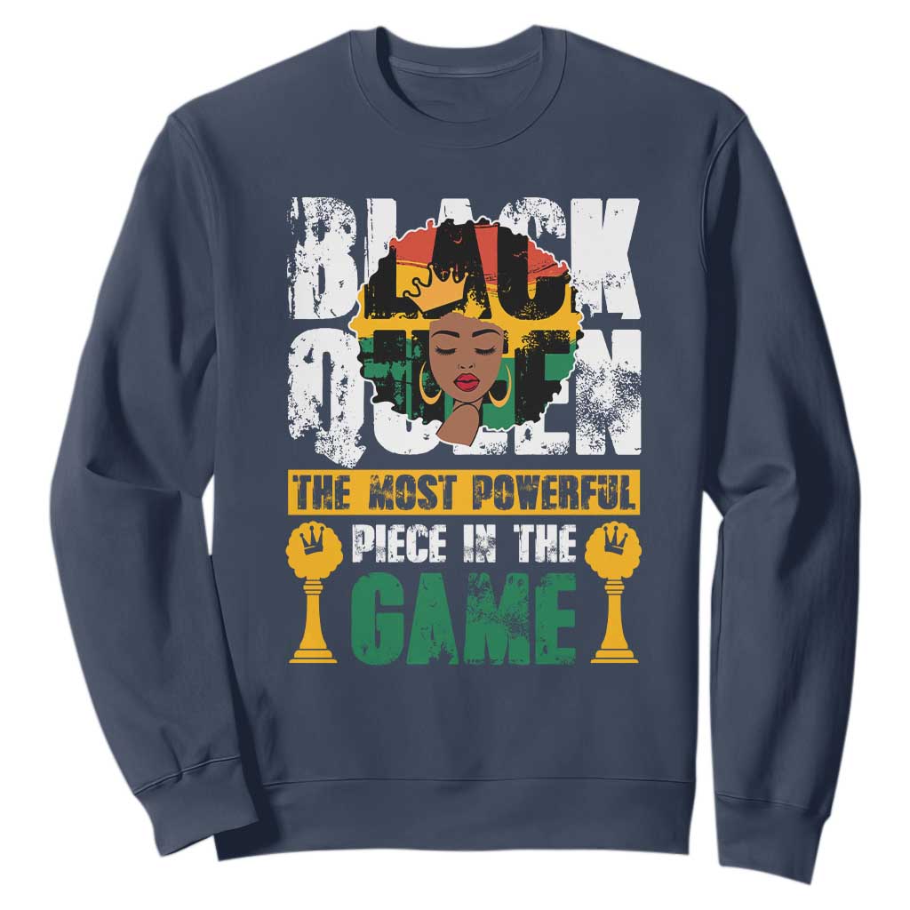 Black Queen Sweatshirt The Most Powerful Piece In The Game Afro Melanin TS02