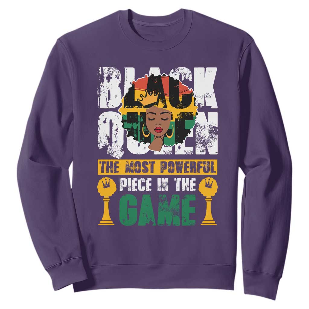 Black Queen Sweatshirt The Most Powerful Piece In The Game Afro Melanin TS02