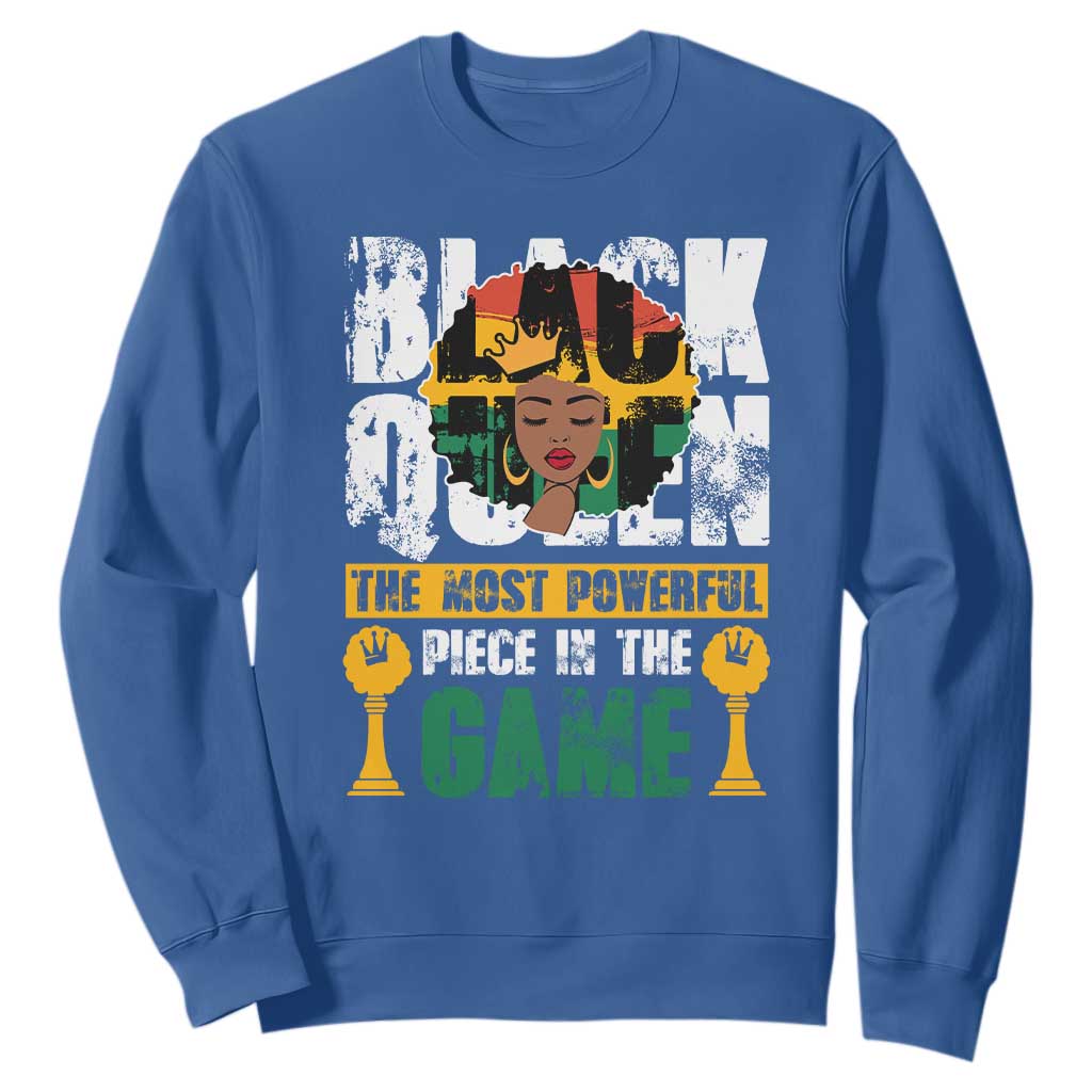 Black Queen Sweatshirt The Most Powerful Piece In The Game Afro Melanin TS02