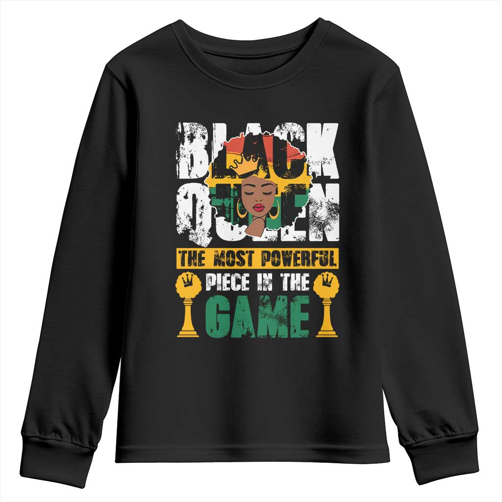 Black Queen Youth Sweatshirt The Most Powerful Piece In The Game Afro Melanin TS02