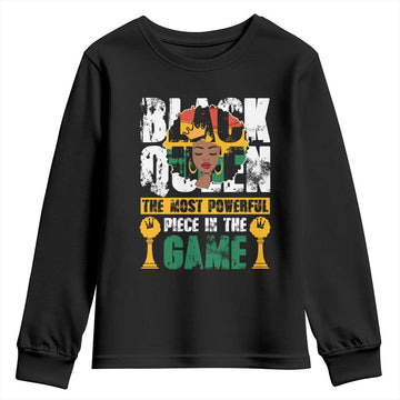 Black Queen Youth Sweatshirt The Most Powerful Piece In The Game Afro Melanin TS02