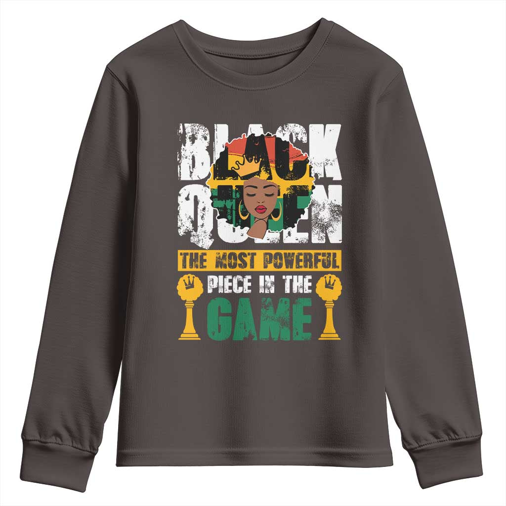 Black Queen Youth Sweatshirt The Most Powerful Piece In The Game Afro Melanin TS02