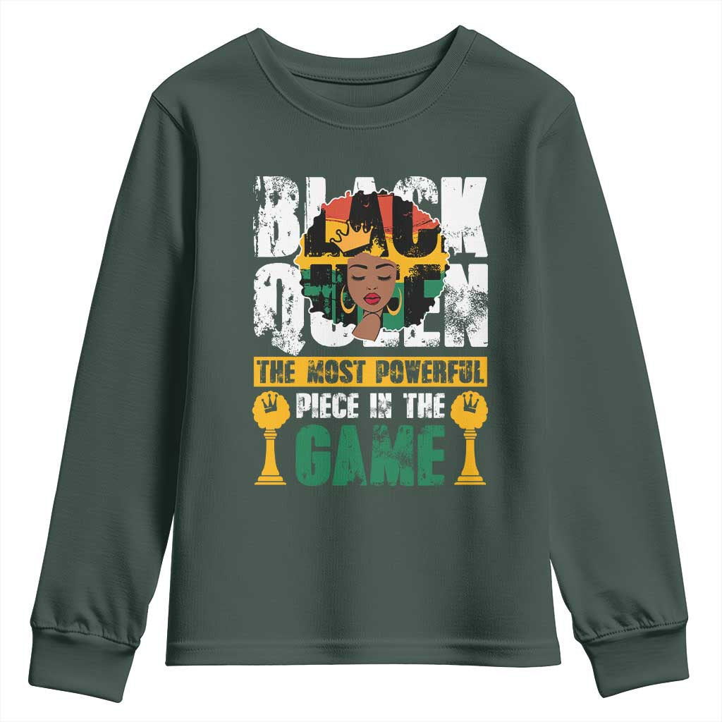 Black Queen Youth Sweatshirt The Most Powerful Piece In The Game Afro Melanin TS02
