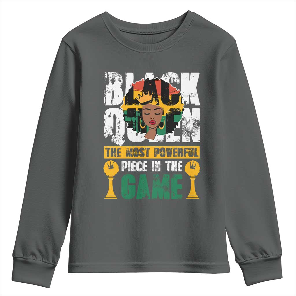 Black Queen Youth Sweatshirt The Most Powerful Piece In The Game Afro Melanin TS02