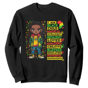 I Am Black Child Locd Boy Sweatshirt African Pride Black History Month TS02