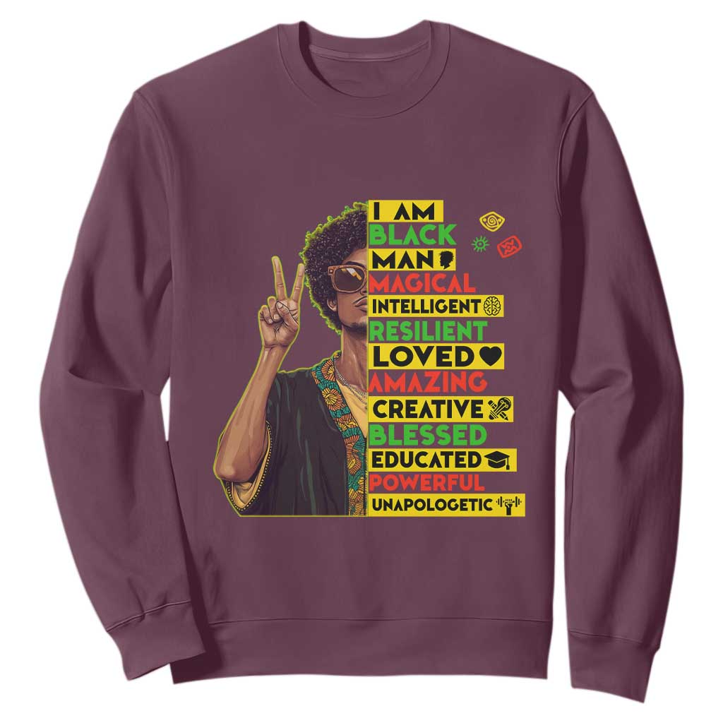 I Am Black Woman Afro Sweatshirt African American Pride Black History Month TS02