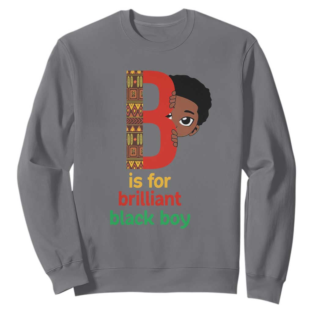 Black History Month Boy Sweatshirt B Is For Brilliant HBCU Education TS02