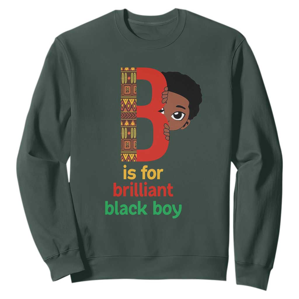 Black History Month Boy Sweatshirt B Is For Brilliant HBCU Education TS02