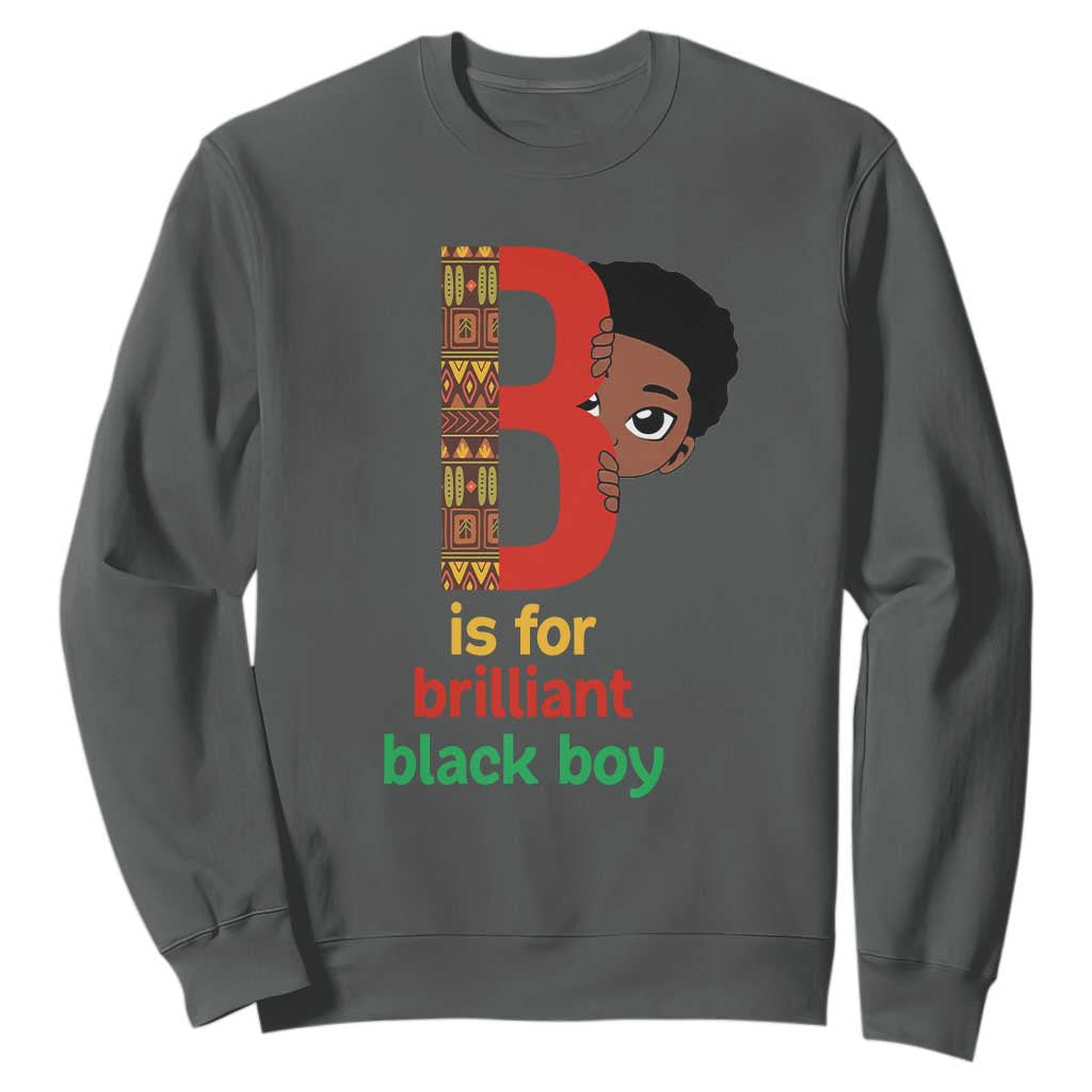 Black History Month Boy Sweatshirt B Is For Brilliant HBCU Education TS02
