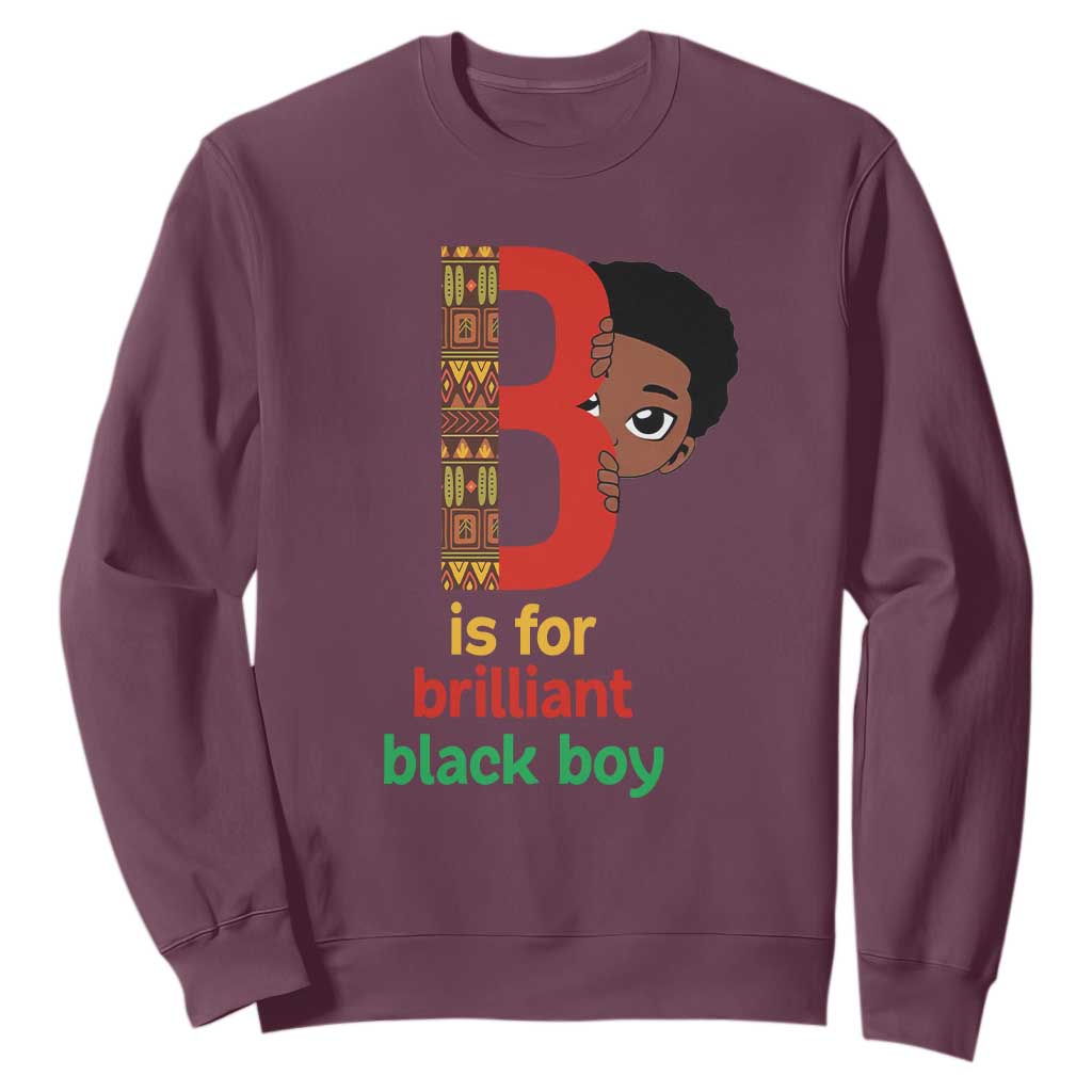 Black History Month Boy Sweatshirt B Is For Brilliant HBCU Education TS02