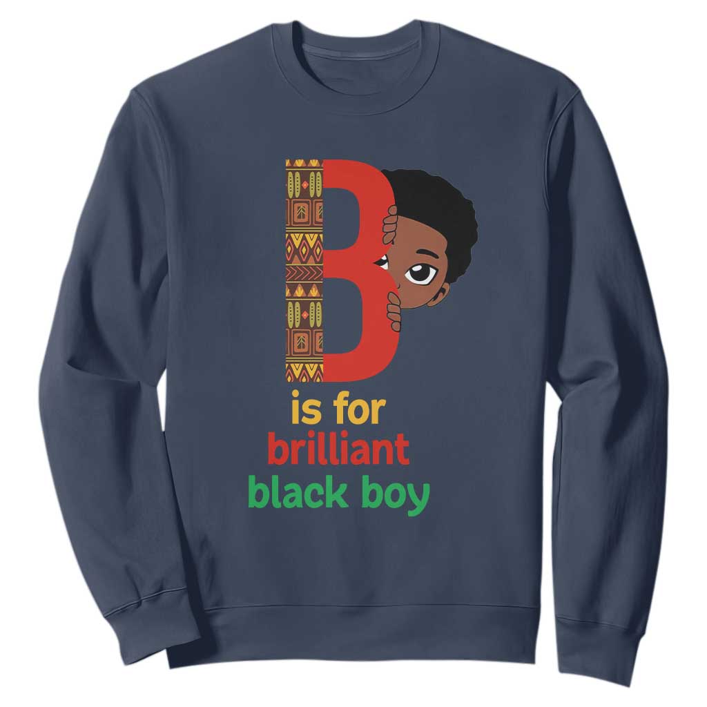 Black History Month Boy Sweatshirt B Is For Brilliant HBCU Education TS02