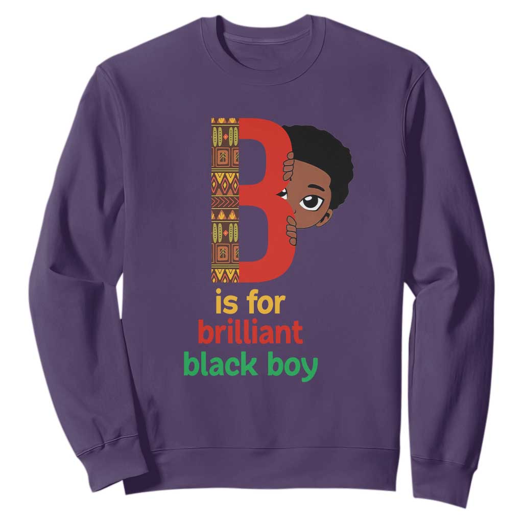 Black History Month Boy Sweatshirt B Is For Brilliant HBCU Education TS02