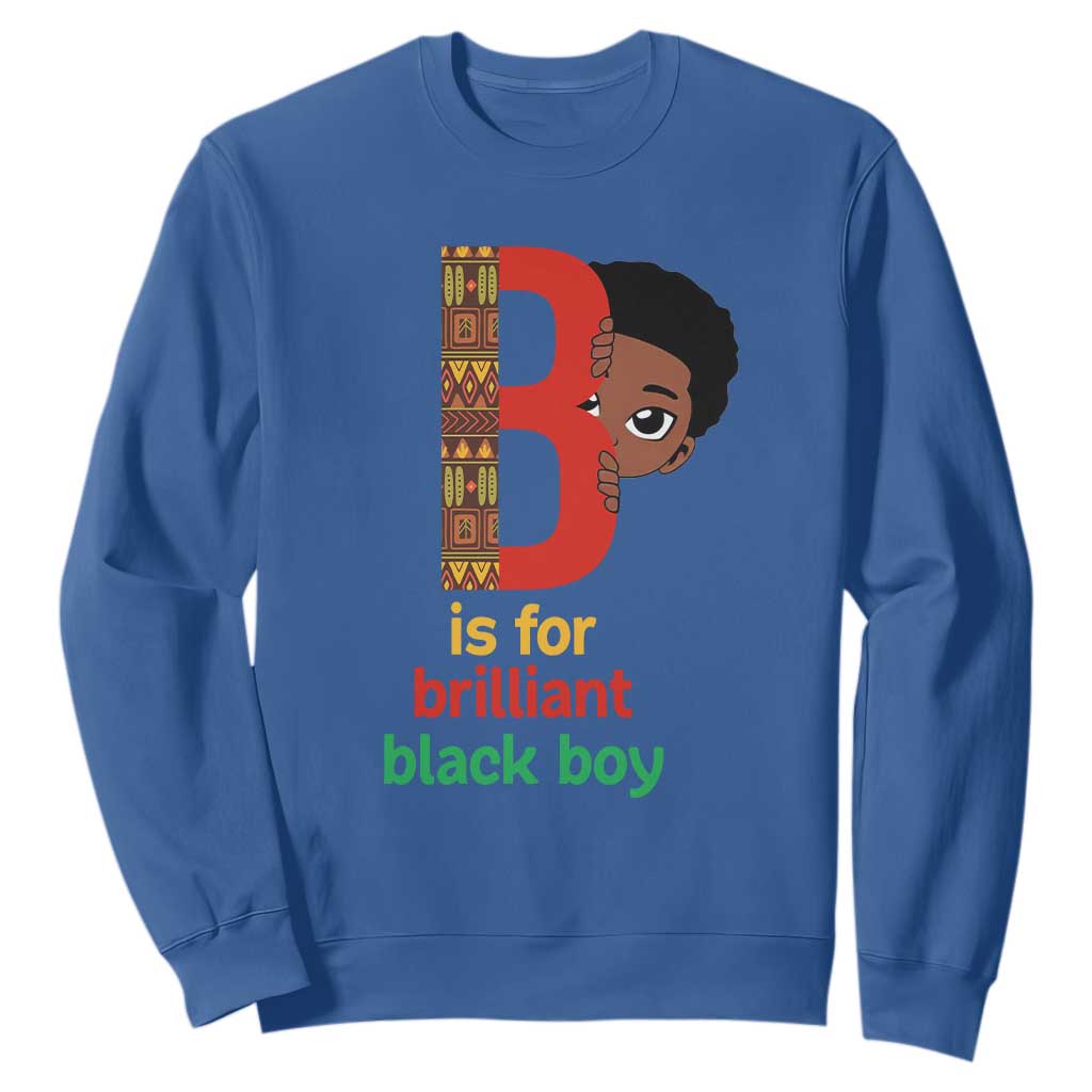 Black History Month Boy Sweatshirt B Is For Brilliant HBCU Education TS02