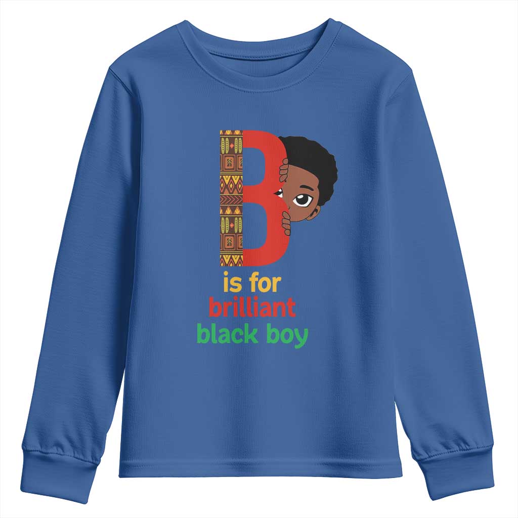 Black History Month Boy Youth Sweatshirt B Is For Brilliant HBCU Education TS02
