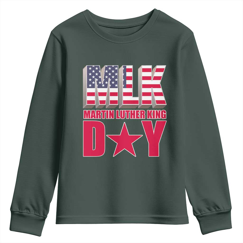 MLK Day Youth Sweatshirt Martin Luther King Jr American Civil Rights Leader TS02