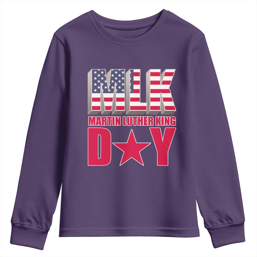 MLK Day Youth Sweatshirt Martin Luther King Jr American Civil Rights Leader TS02