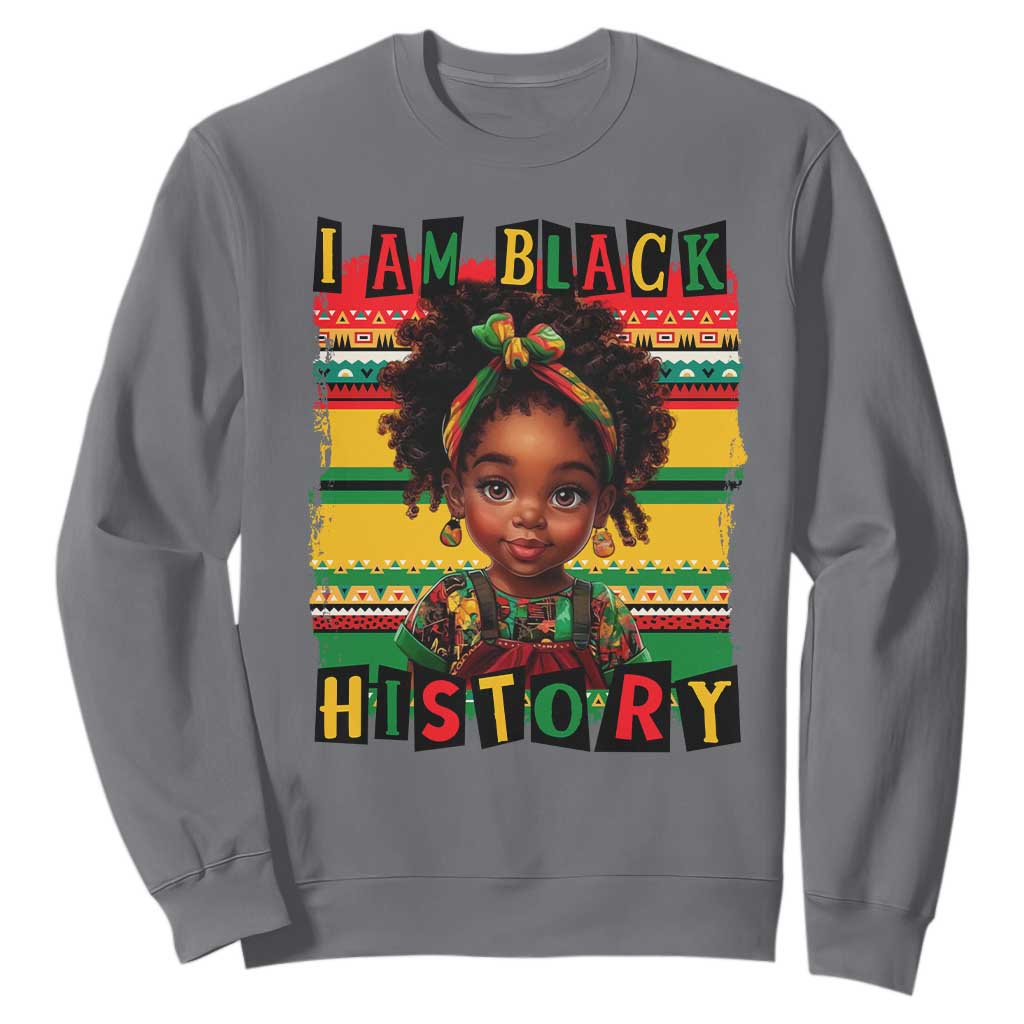 I Am Black History Sweatshirt Black Melanin Kids Girls TS02